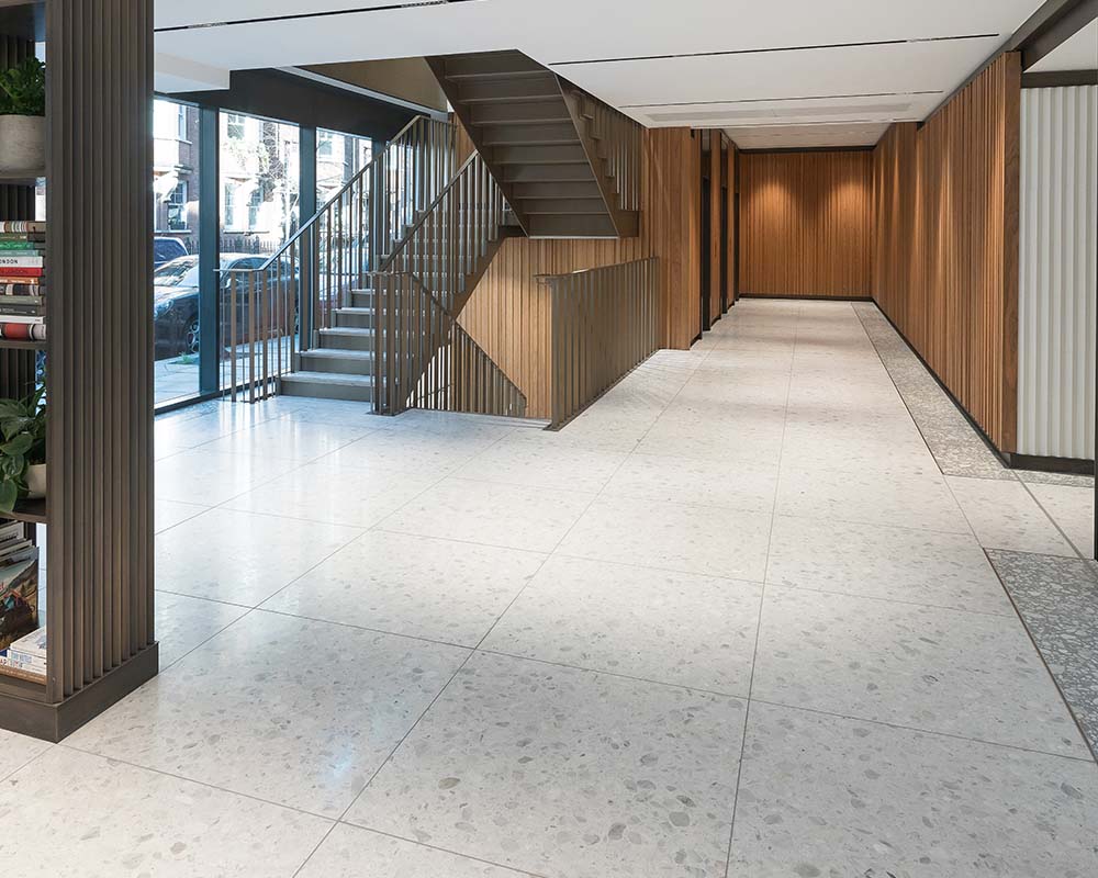 Terrazzo raised access flooring by Nesite